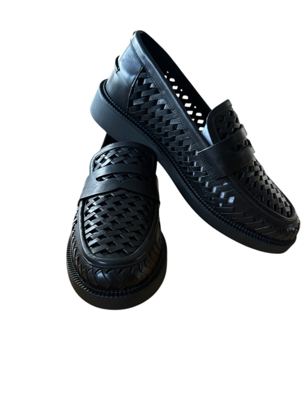Michael Kors Woman’s Black Woven Slip-On Loafers